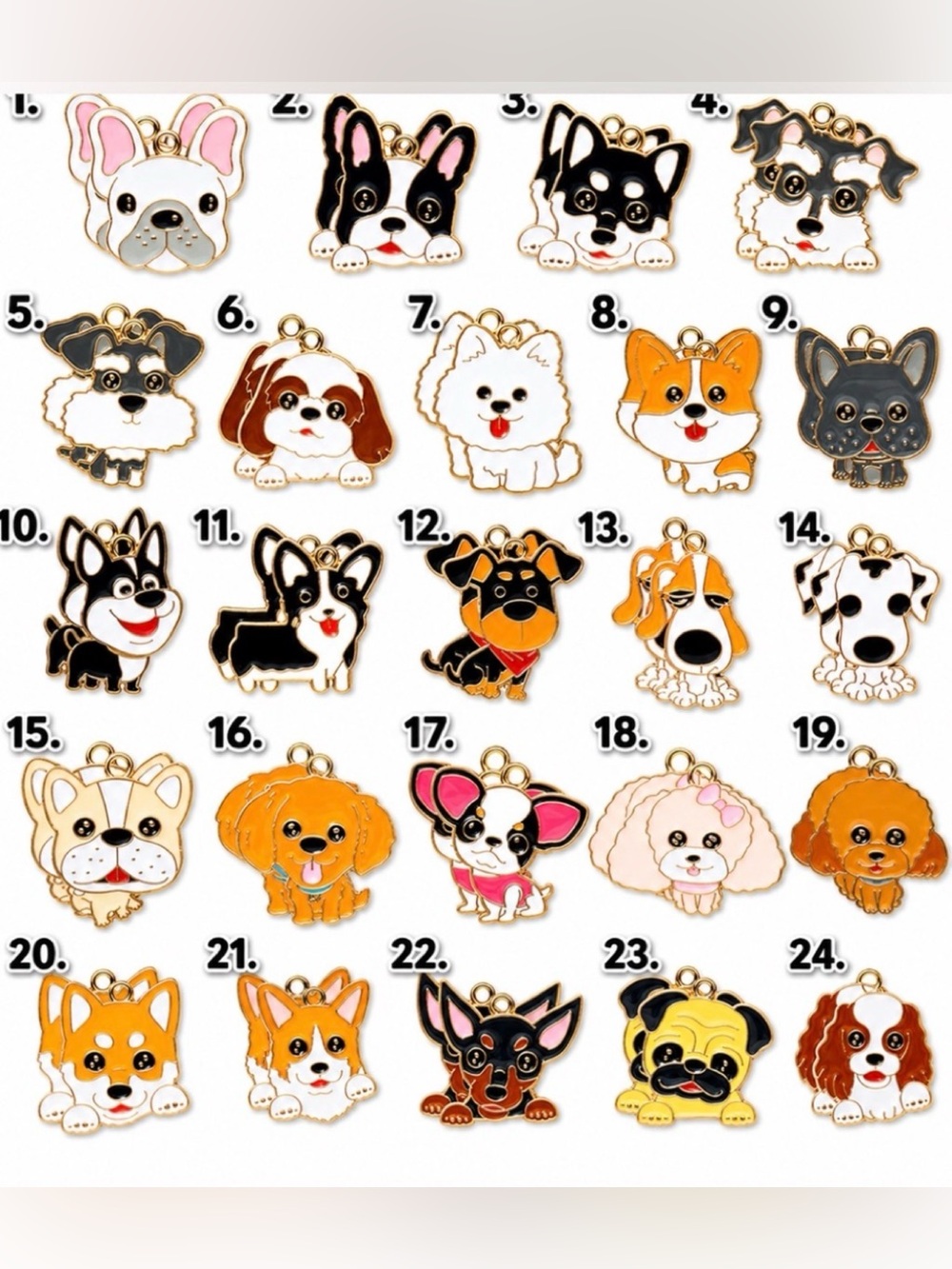 🐾 Hand Crafted Dog Mom Charm/Key Ring: PICK YOUR DOG 🐶 - Picture 3 of 8